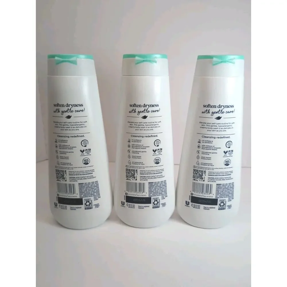 Dove Sensitive Skin Body Wash Hypoallergenic 23 oz each 3 PACK NEW
